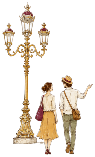 Ilustração de passeio a pé em Buenos Aires